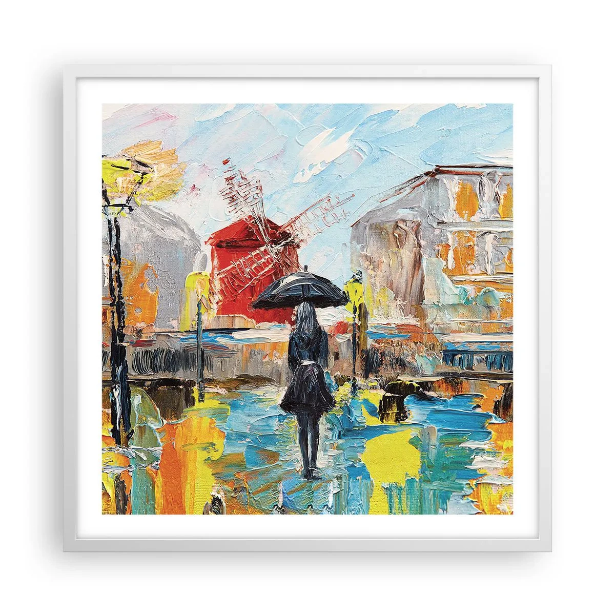 Poster in einem weißen Rahmen - Pariser Legenden - 60x60 cm