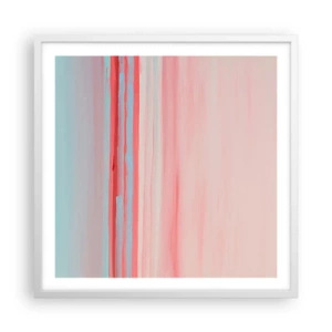 Poster in einem weißen Rahmen - Abstraktion im Morgengrauen - 60x60 cm