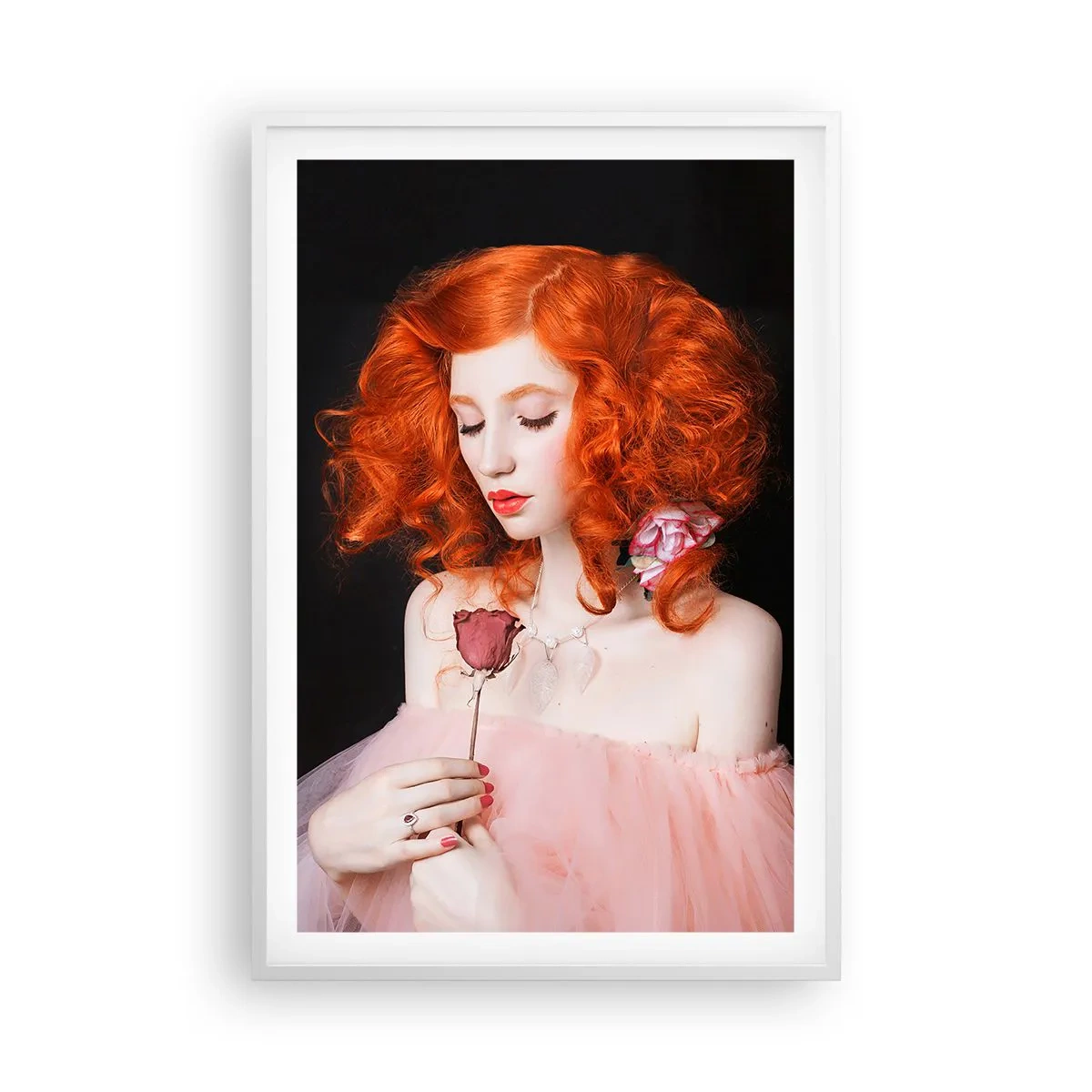 Poster in einem weißen Rahmen - Im barocken Stil - 61x91 cm
