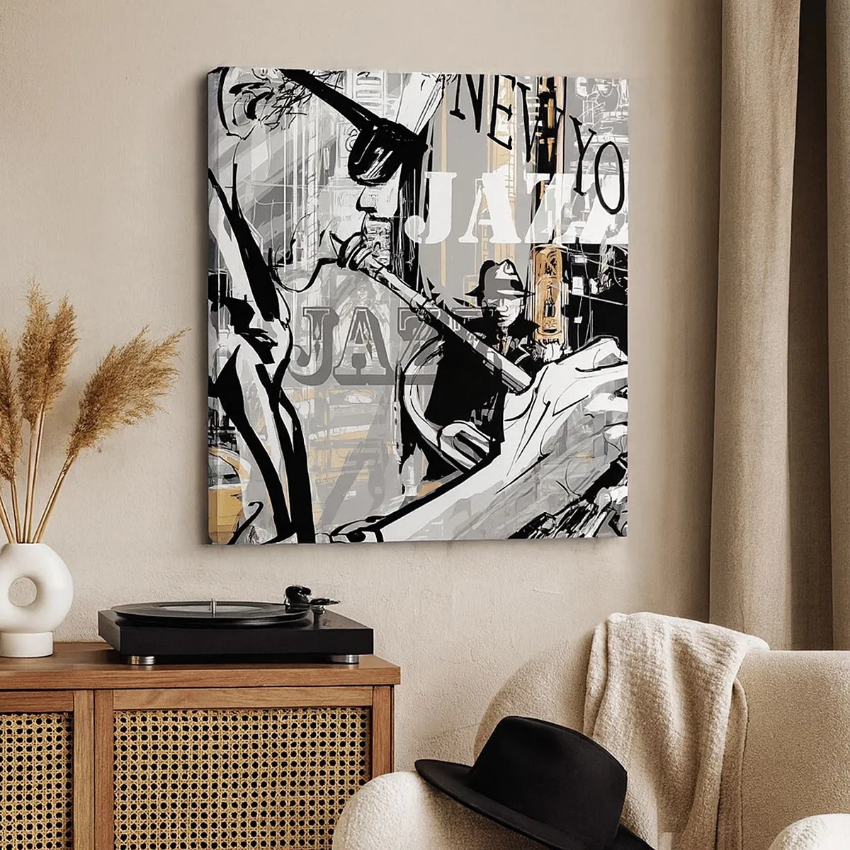 Bild auf Leinwand - Leinwandbild - Im Rhythmus von New York - 30x30 cm