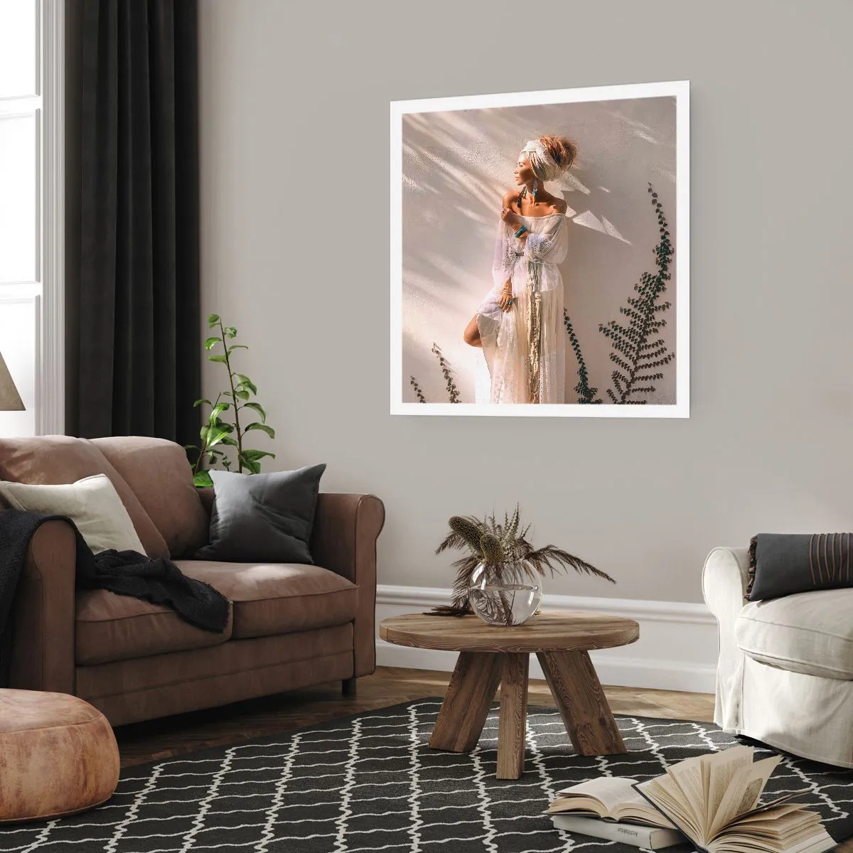 Poster - Die Sonne und das Mädchen - 60x60 cm