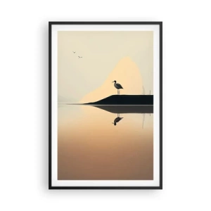 Poster in einem schwarzem Rahmen - Herr am See - 61x91 cm