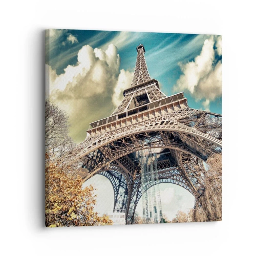 Bild auf Leinwand - Leinwandbild - Und im Herbst in Paris ... - 30x30 cm