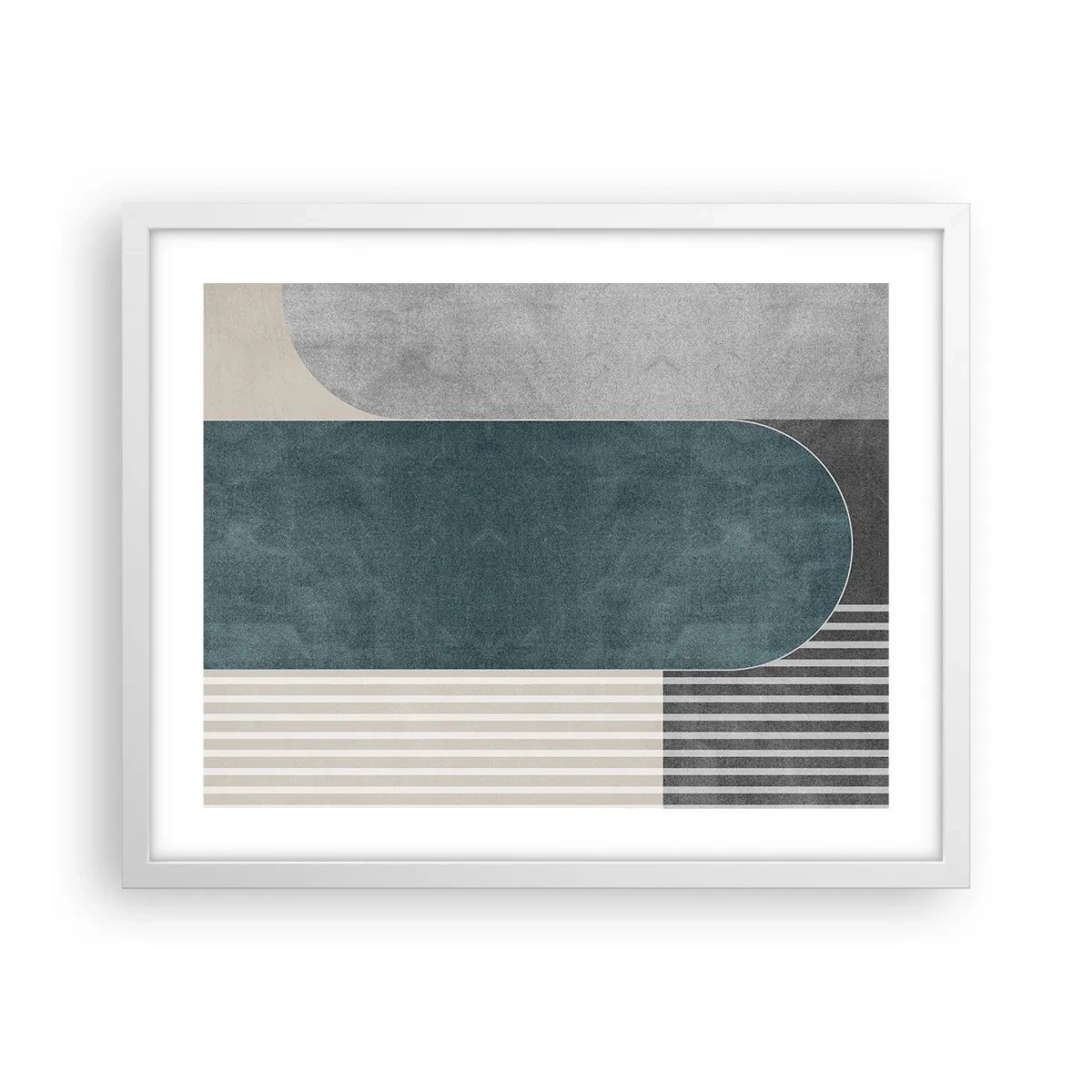 Poster in einem weißen Rahmen - Komposition auf der Ebene - 50x40 cm