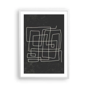 Poster in einem weißen Rahmen - Nicht so einfach - 50x70 cm