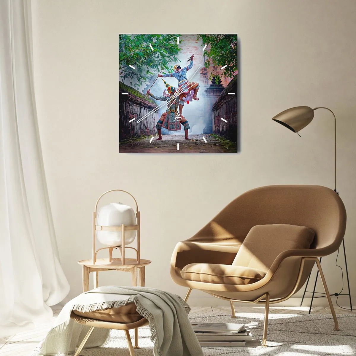 Wanduhr - Glasuhr - Der Tanz ist umwerfend schön - 30x30 cm