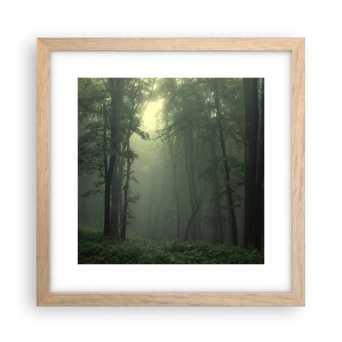 Poster in einem Rahmen aus heller Eiche - Bevor er aufwacht - 30x30 cm