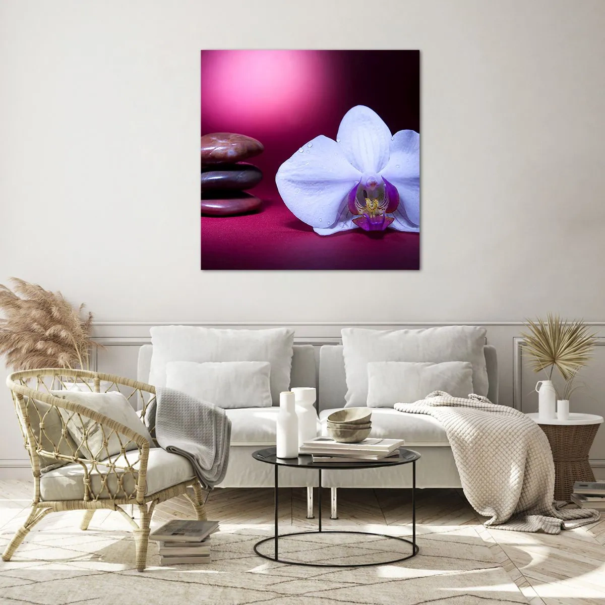 Glasbild - Bild auf glas - Eine Studie der Frische in Lila - 40x40 cm