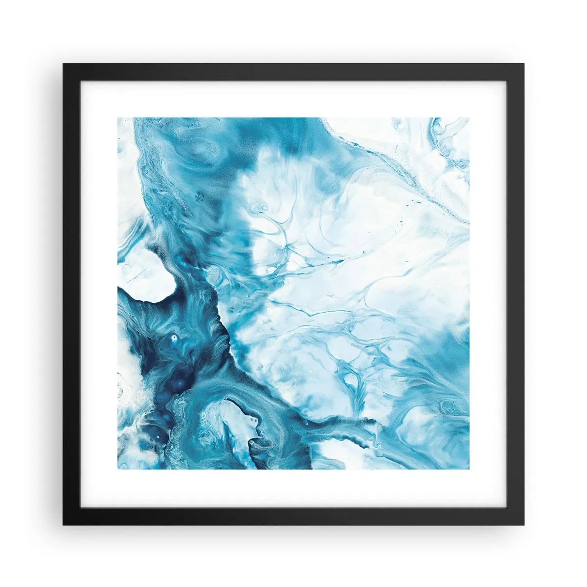 Poster in einem schwarzem Rahmen - Blaues Konzert - 40x40 cm