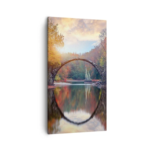 Bild auf Leinwand - Leinwandbild - Auf der anderen Seite des Spiegels - 45x80 cm