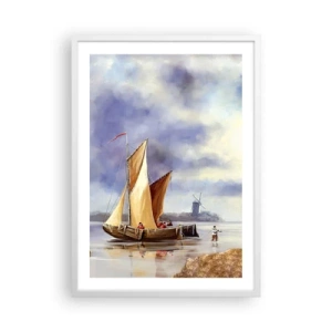 Poster in einem weißen Rahmen - Die Rückkehr der Seeleute - 50x70 cm