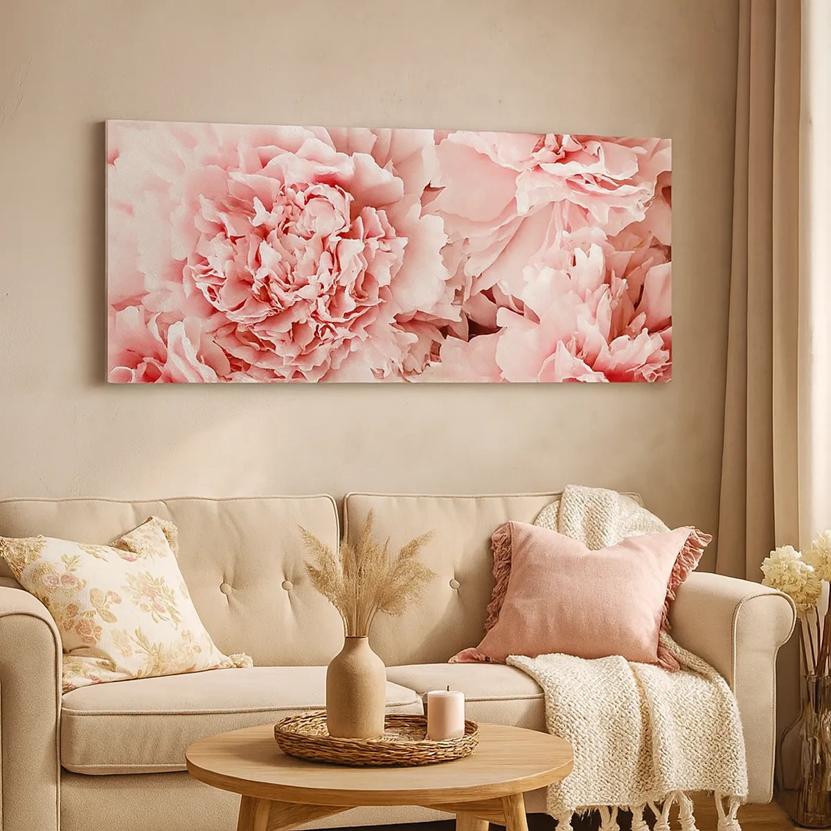 Bild auf Leinwand - Leinwandbild - Rosa Traum - 30x30 cm