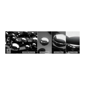 Fototapeten Muster Premium Canvas - Aus der schwarzen Wassertiefe - Abstraktion, Chromkugeln, 3D - 100x30 cm