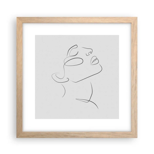 Poster in einem Rahmen aus heller Eiche - Die Drehungen und Wendungen der Träume - 30x30 cm