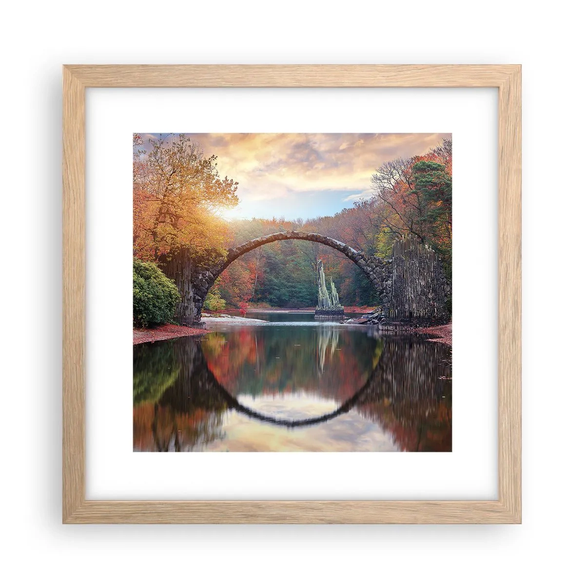 Poster in einem Rahmen aus heller Eiche - Auf der anderen Seite des Spiegels - 30x30 cm