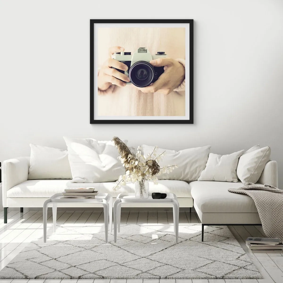 Poster in einem schwarzem Rahmen - Um mehr zu sehen ... - 40x40 cm