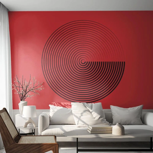 Fototapete Standard Eco - Kreisbewegung - Minimalismus, Rad, Linien - 450x315 cm