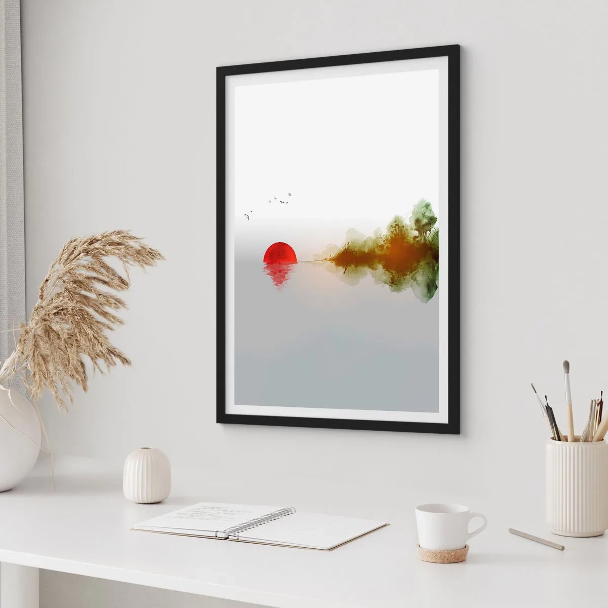Poster in einem schwarzem Rahmen - Versprechen der Ruhe - 61x91 cm