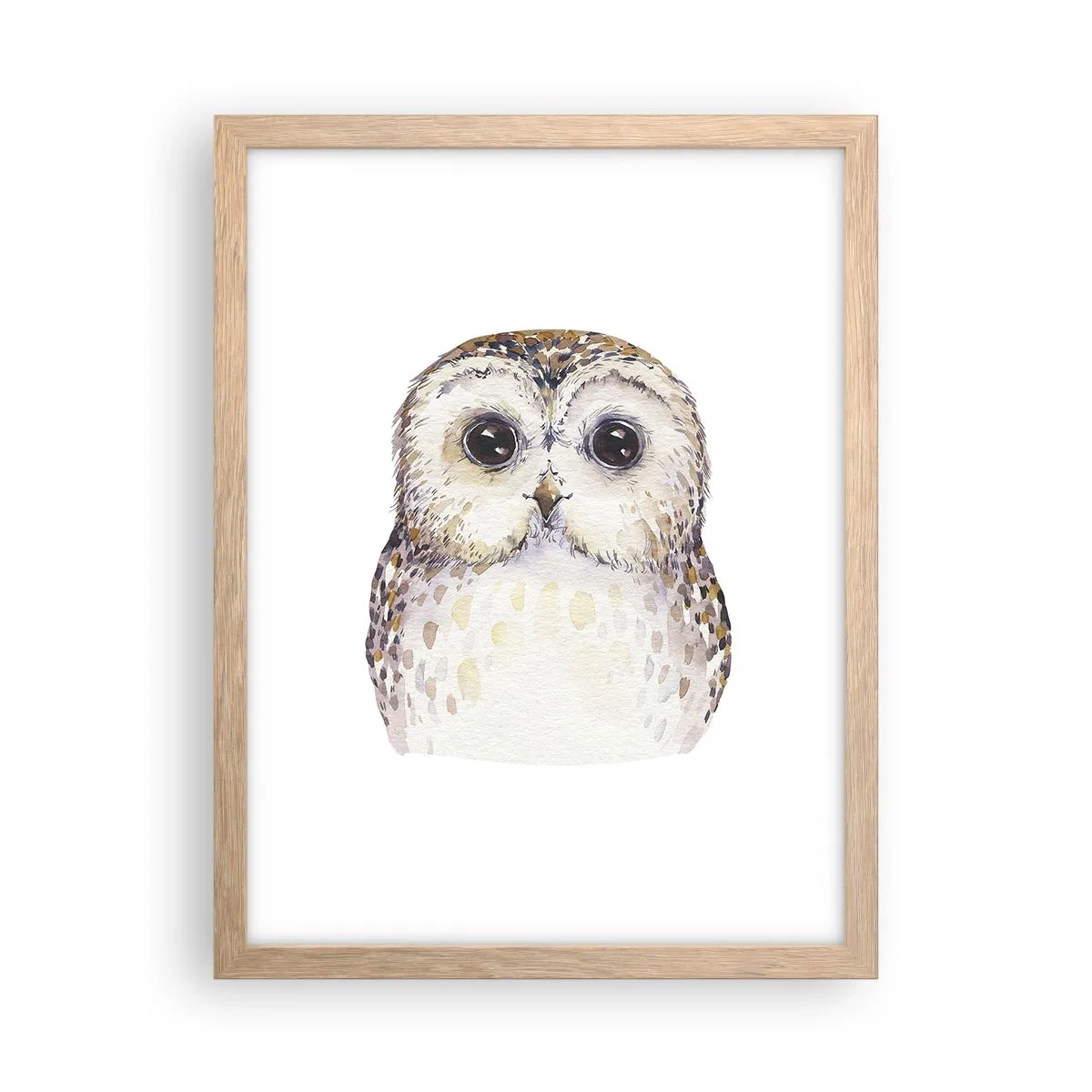Poster in einem Rahmen aus heller Eiche - Schau mir in die Augen - 30x40 cm