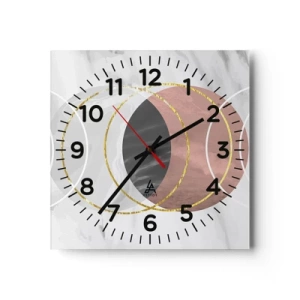 Wanduhr - Glasuhr - Musik der Sphären - 30x30 cm