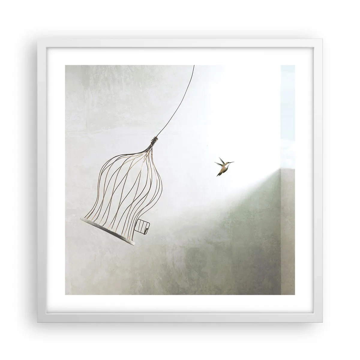 Poster in einem weißen Rahmen - In seinem Element - 50x50 cm