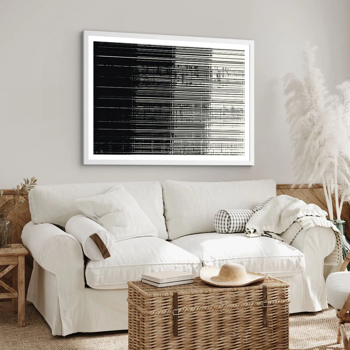 Poster in einem weißen Rahmen - Wellen und Vibrationen - 40x30 cm