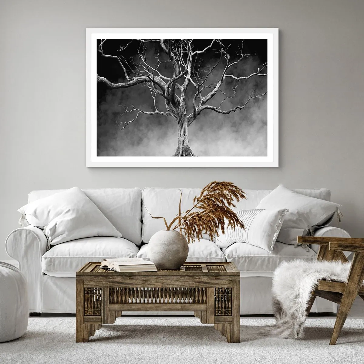 Poster in einem weißen Rahmen - Ursprünglich und heilig - 60x60 cm
