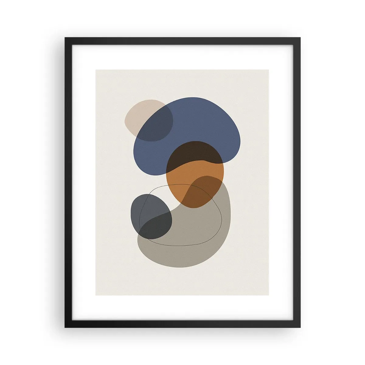 Poster in einem schwarzem Rahmen - Farbtropfen - 40x50 cm