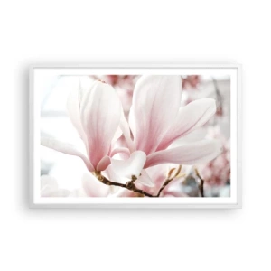 Poster in einem weißen Rahmen - Eine Fülle von Zärtlichkeit - 91x61 cm