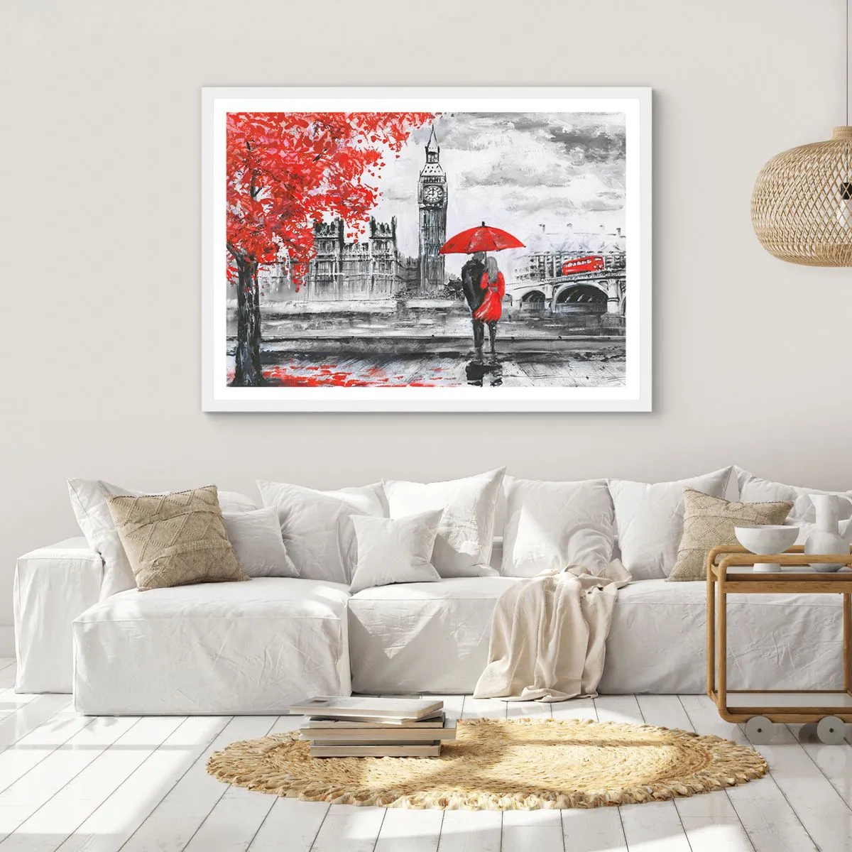 Poster in einem weißen Rahmen - Verliebt in London - 40x30 cm