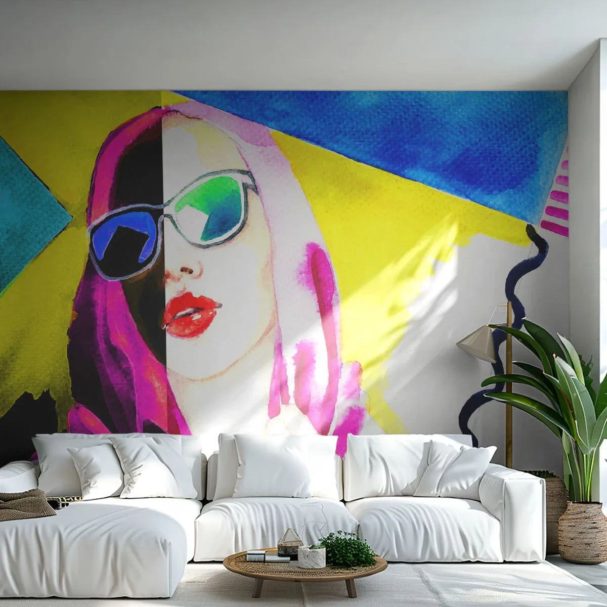 Selbstklebende Fototapete Deluxe Sticker - Ich bin nicht weiß und ich bin nicht schwarz - Das Gesicht einer Frau, Porträt einer Frau, Mode - 400x280 cm