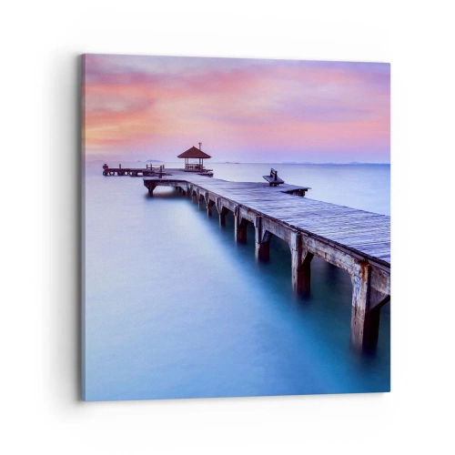 Bild auf Leinwand - Leinwandbild - Ein Meer der Ruhe bis zum Horizont - 70x70 cm