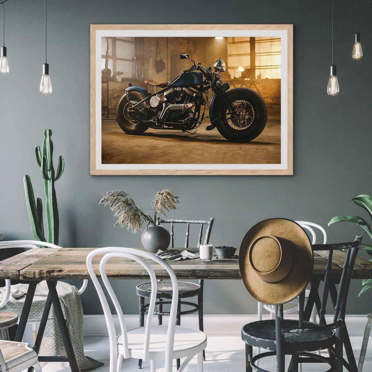 Poster in einem Rahmen aus heller Eiche - Ich kann alles  - 40x30 cm