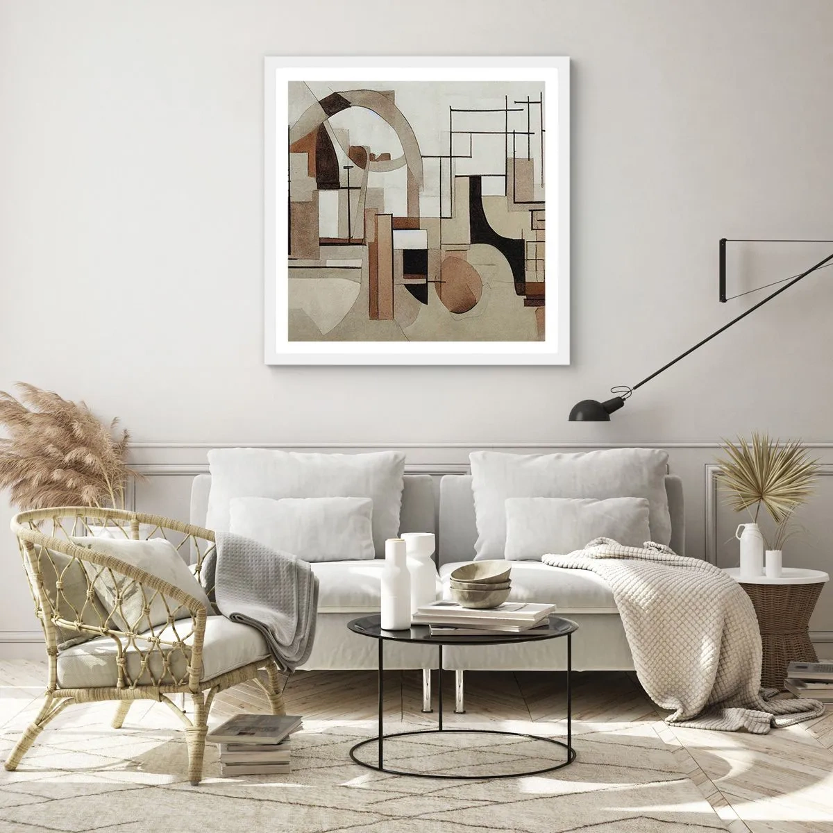 Poster in einem weißen Rahmen - Stadtbild 2.0 - 40x40 cm