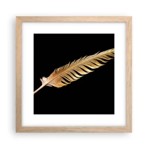 Poster in einem Rahmen aus heller Eiche - Er hat ein ungewöhnliches Schreibtalent ... - 30x30 cm