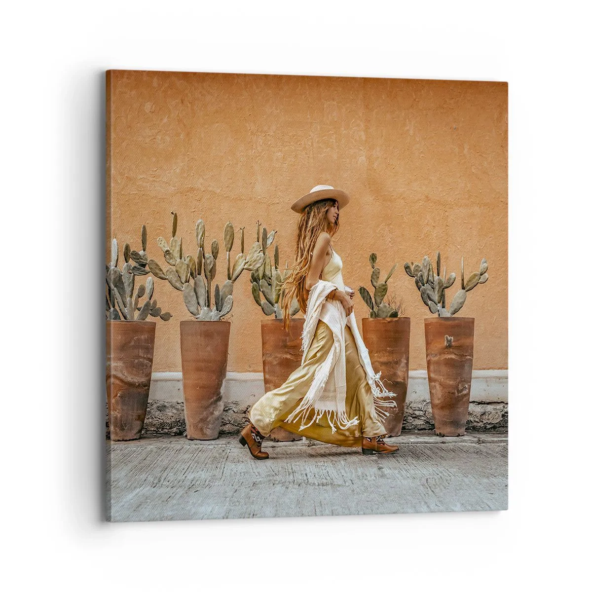 Bild auf Leinwand - Leinwandbild - Hippie-Stil - 70x70 cm