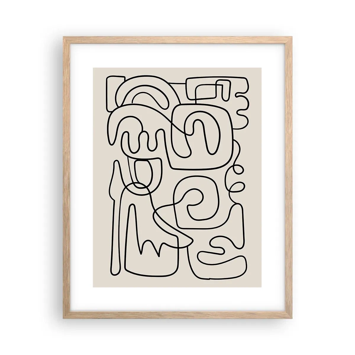 Poster in einem Rahmen aus heller Eiche - Folge der Spur - 40x50 cm