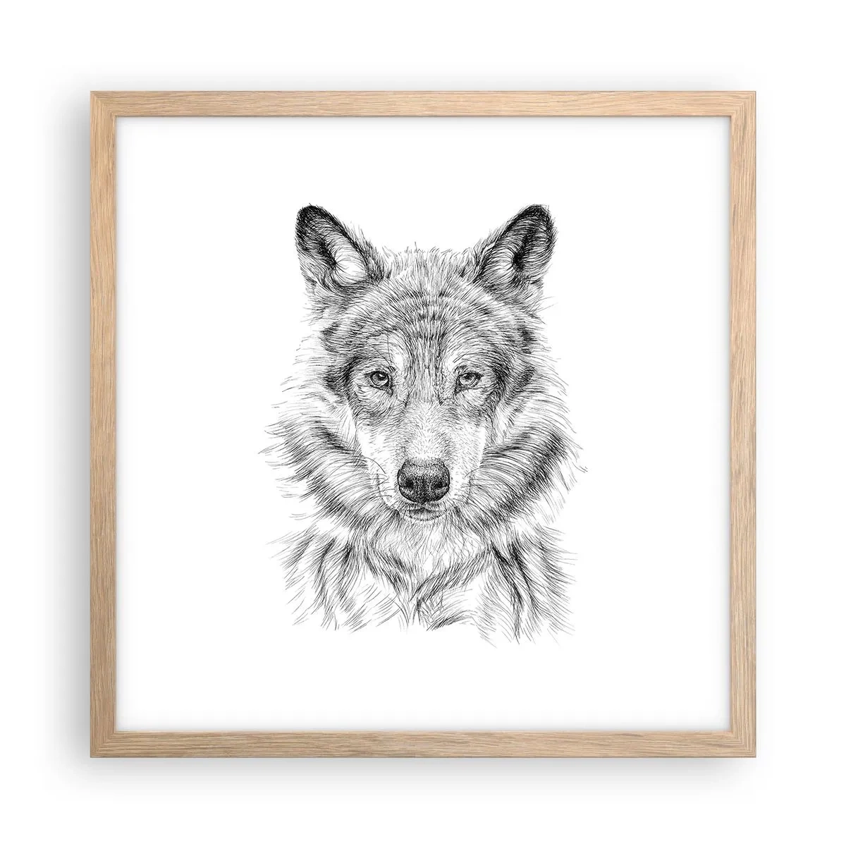 Poster in einem Rahmen aus heller Eiche - Ein geborener Anführer - 40x40 cm