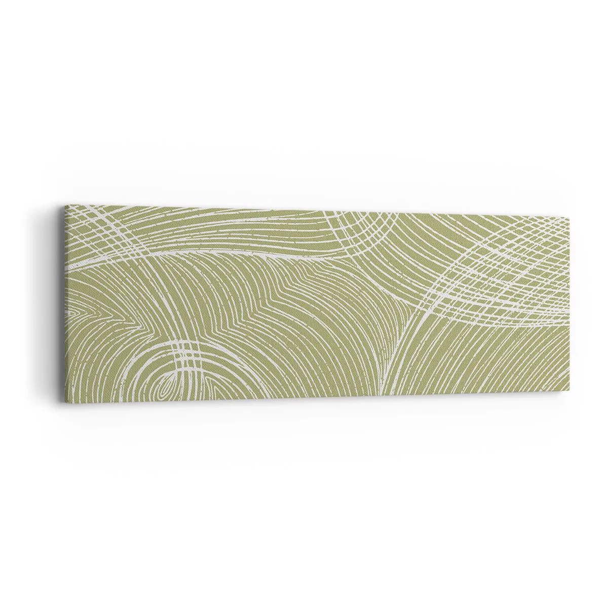 Bild auf Leinwand - Leinwandbild - Komplizierte Abstraktion in Weiß - 90x30 cm