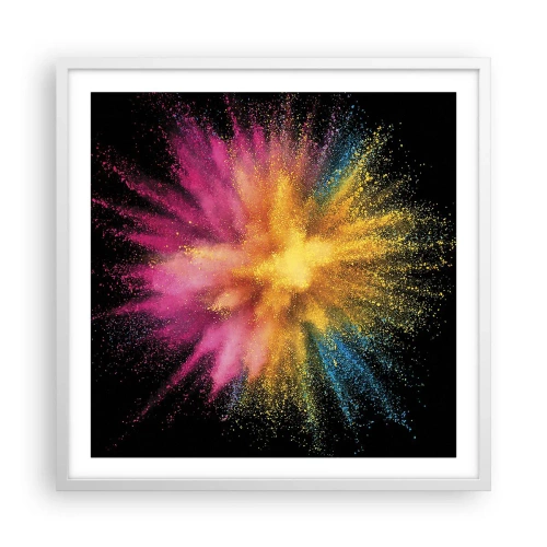 Poster in einem weißen Rahmen - Die Geburt der Farben - 60x60 cm