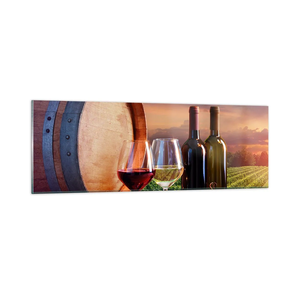 Glasbild - Bild auf glas - Hier schmeckt das Leben - 90x30 cm