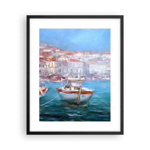 Poster in einem schwarzem Rahmen - Italienische Bucht - 40x50 cm