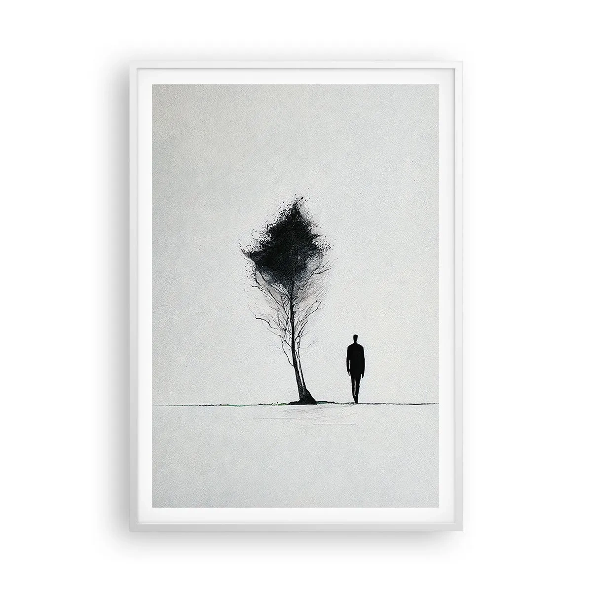 Poster in einem weißen Rahmen - Wir wandern alle - 70x100 cm