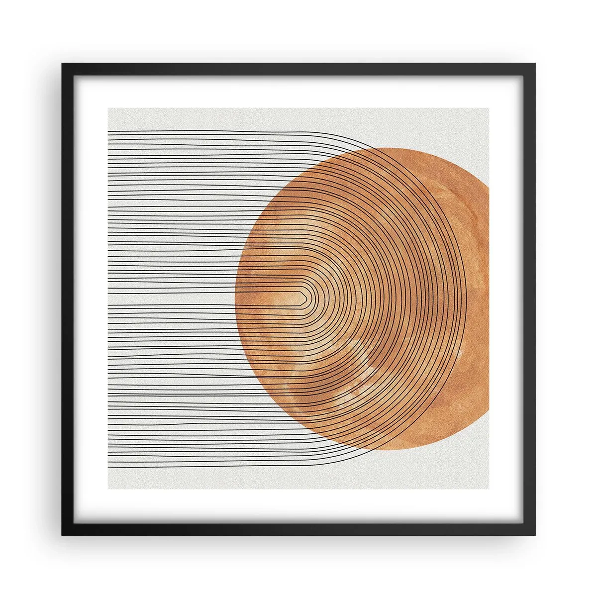 Poster in einem schwarzem Rahmen - SonnenKomposition - 50x50 cm