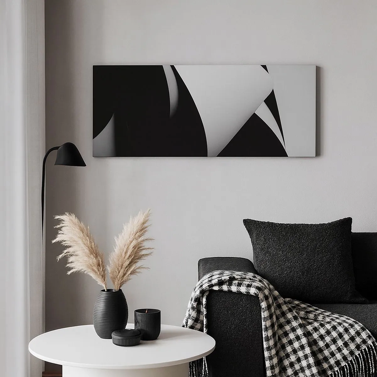 Bild auf Leinwand - Leinwandbild - Lichtflächen aus der Schattentiefe - 100x40 cm