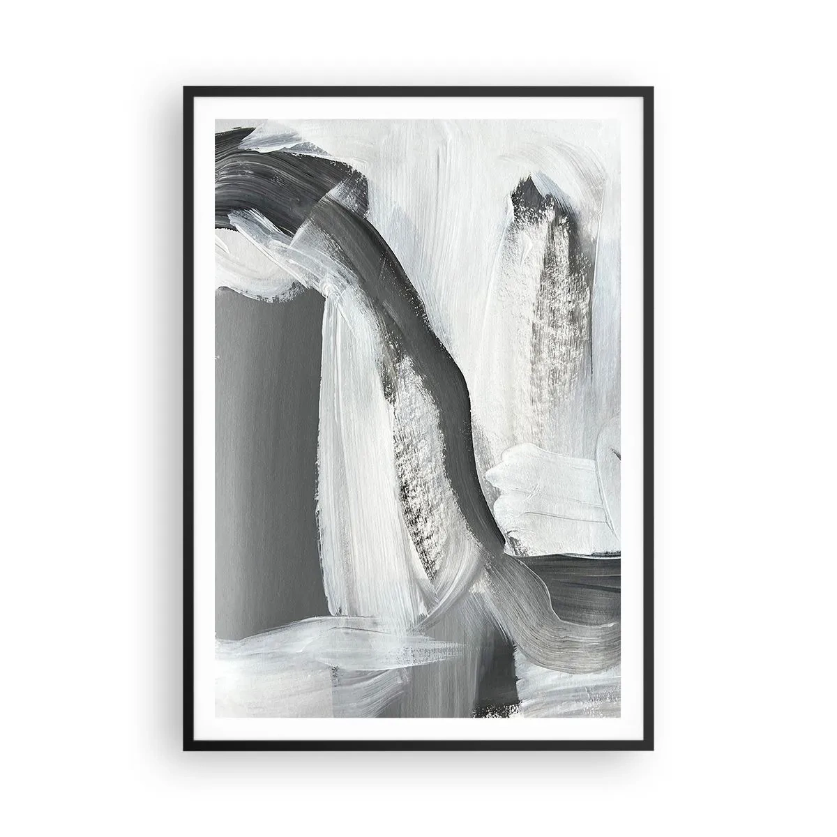 Poster in einem schwarzem Rahmen - Entscheidender Schritt - 70x100 cm