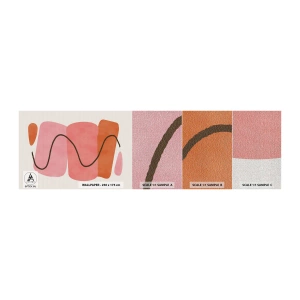 Fototapeten Muster Premium Canvas - Sanfte Bewegung der Formen - Abstraktion, Minimalismus, Pastell - 100x30 cm