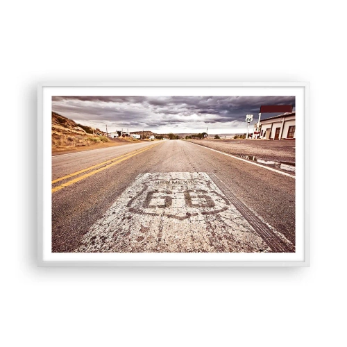 Poster in einem weißen Rahmen - Mother Road - eine amerikanische Legende - 91x61 cm