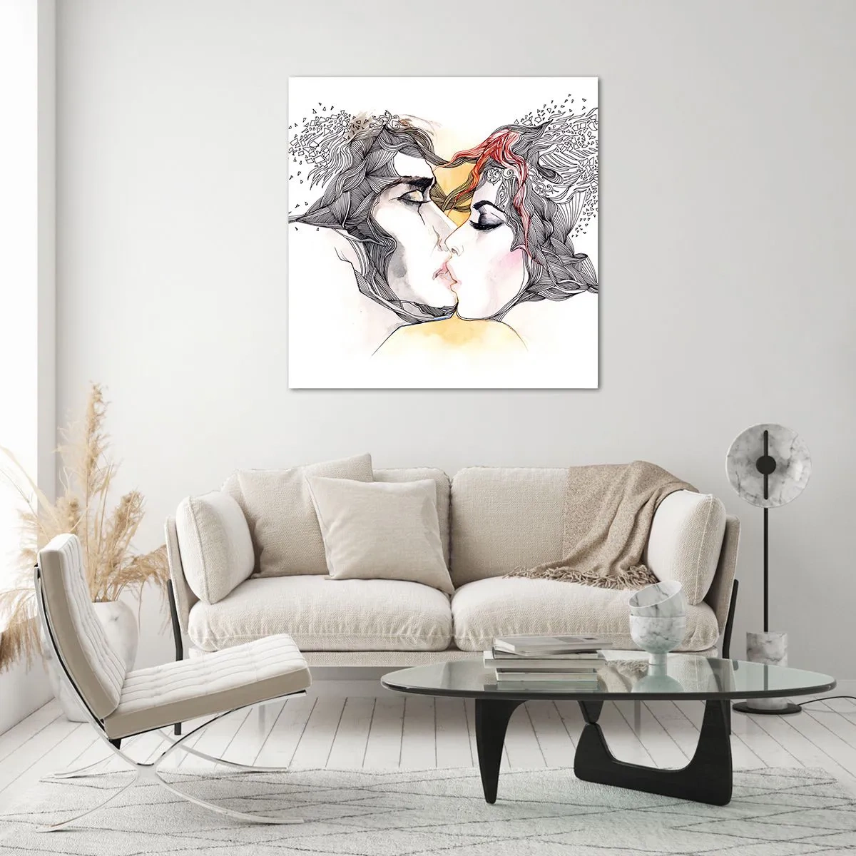 Glasbild - Bild auf glas - Die Welt existiert nicht - 70x70 cm