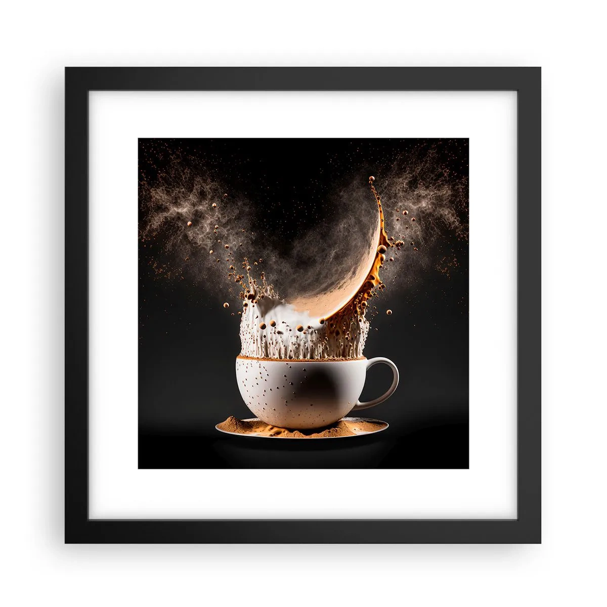 Poster in einem schwarzem Rahmen - Geschmacksexplosion - 30x30 cm